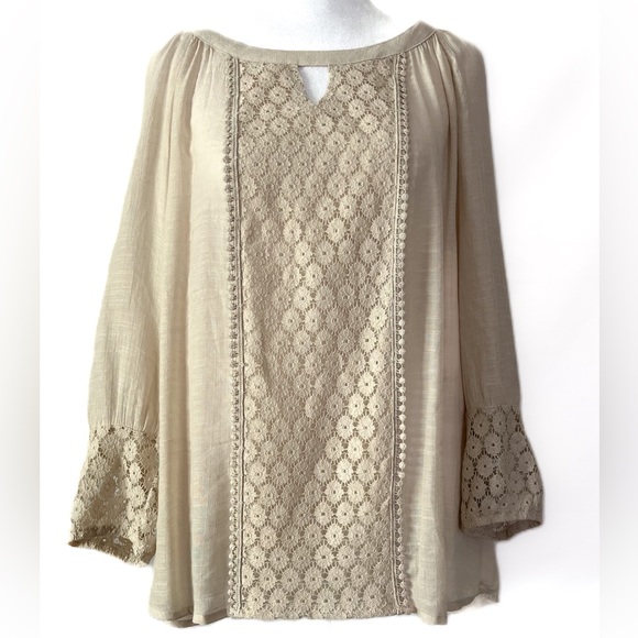 Zac & Rachel Tops - Zac And Rachel 3/4 Length Sleeve Peasant Top